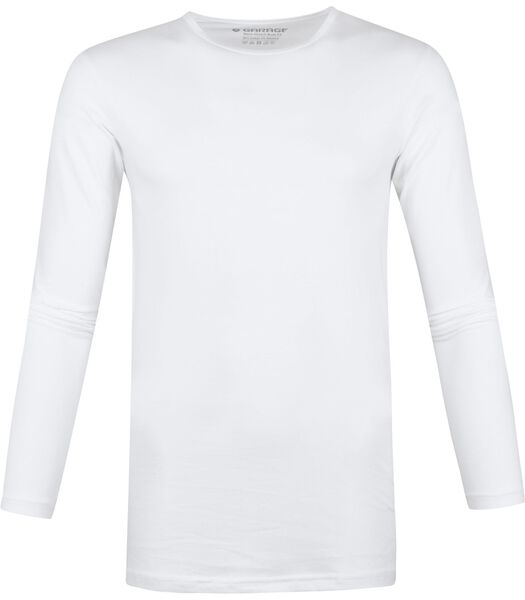 Garage T-Shirt Simple Manches Longues Stretch Blanc