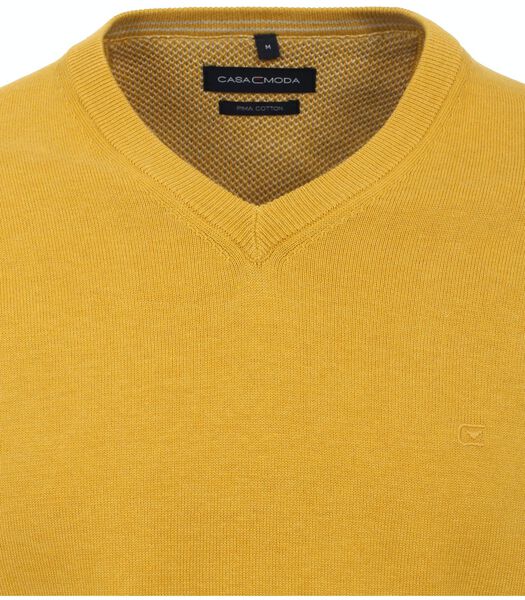 Casa Moda Pull Col-V Jaune