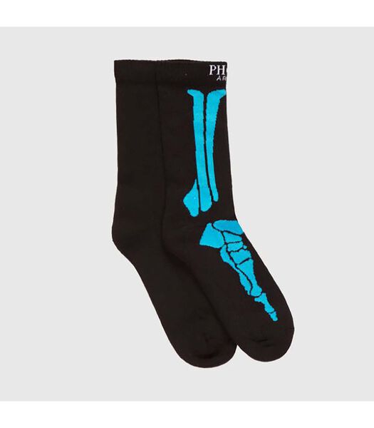 Calze Phobia Socks With Blue Bones Nero