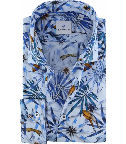 Overhemd Tropisch Blauw