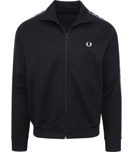 Fred Perry Veste de Survêtement Taped Carbon Bleu Foncé