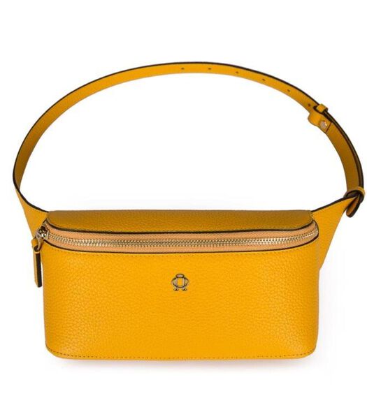 Sac de taille cuir Famke jaune