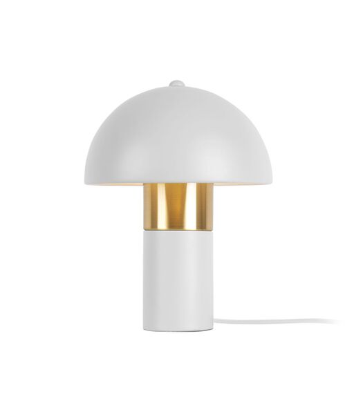 Tafellamp Seta - Metaal Mat Wit/Goud - Ø20x26cm