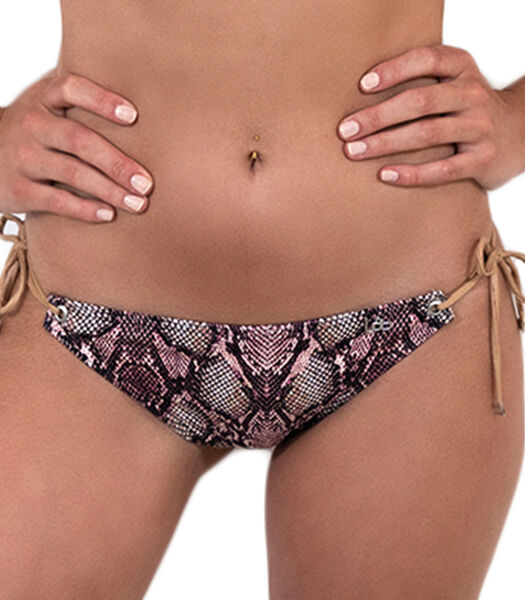 Verstelbare bikinibroek met slangenprint Snake