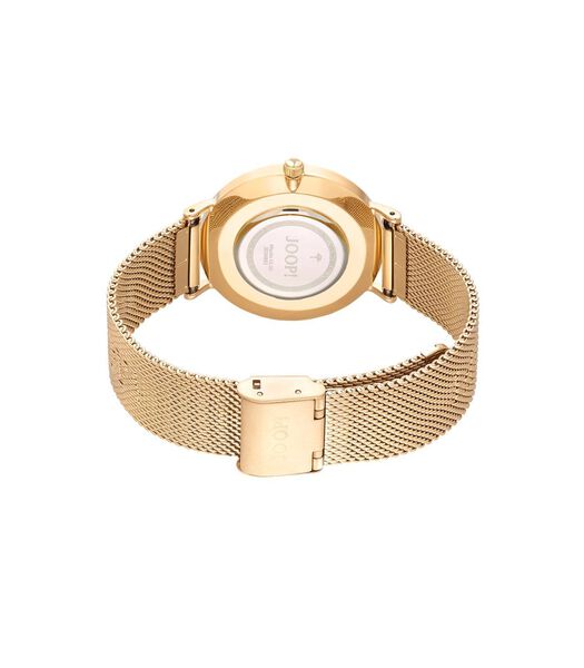 Quartz horloge voor dames, roestvrij staal IP goud