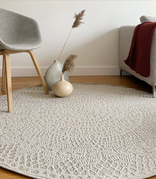 Tapis déco rond CROCHET