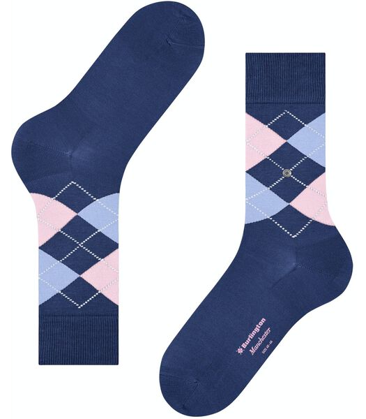 Chaussettes Manchester Carreaux Bleu 6583