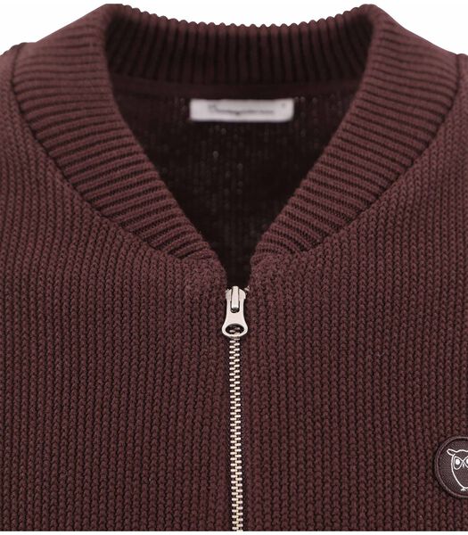 KnowledgeCotton Apparel Cardigan Marron