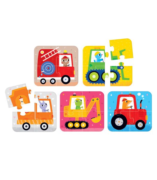 Puzzle avec des véhicules pour enfants 20 pièces 2+