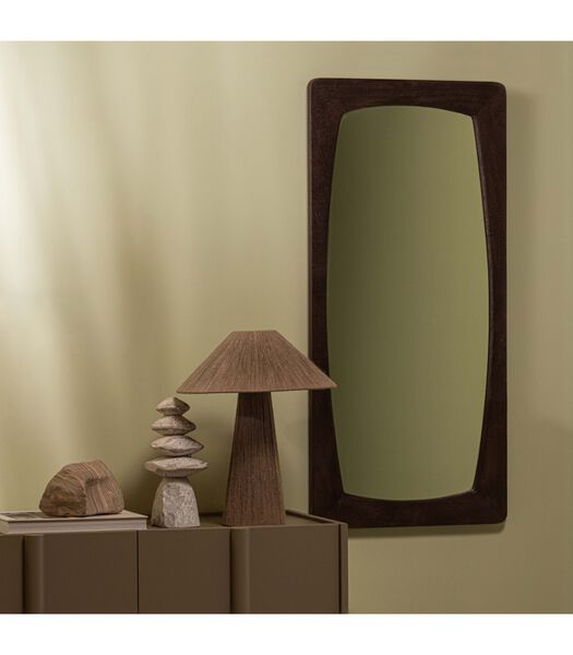Lima Miroir Avec Cadre En Bois Noyer
